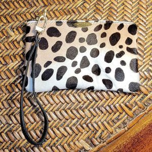 Animal print/leather wristlet/wallet